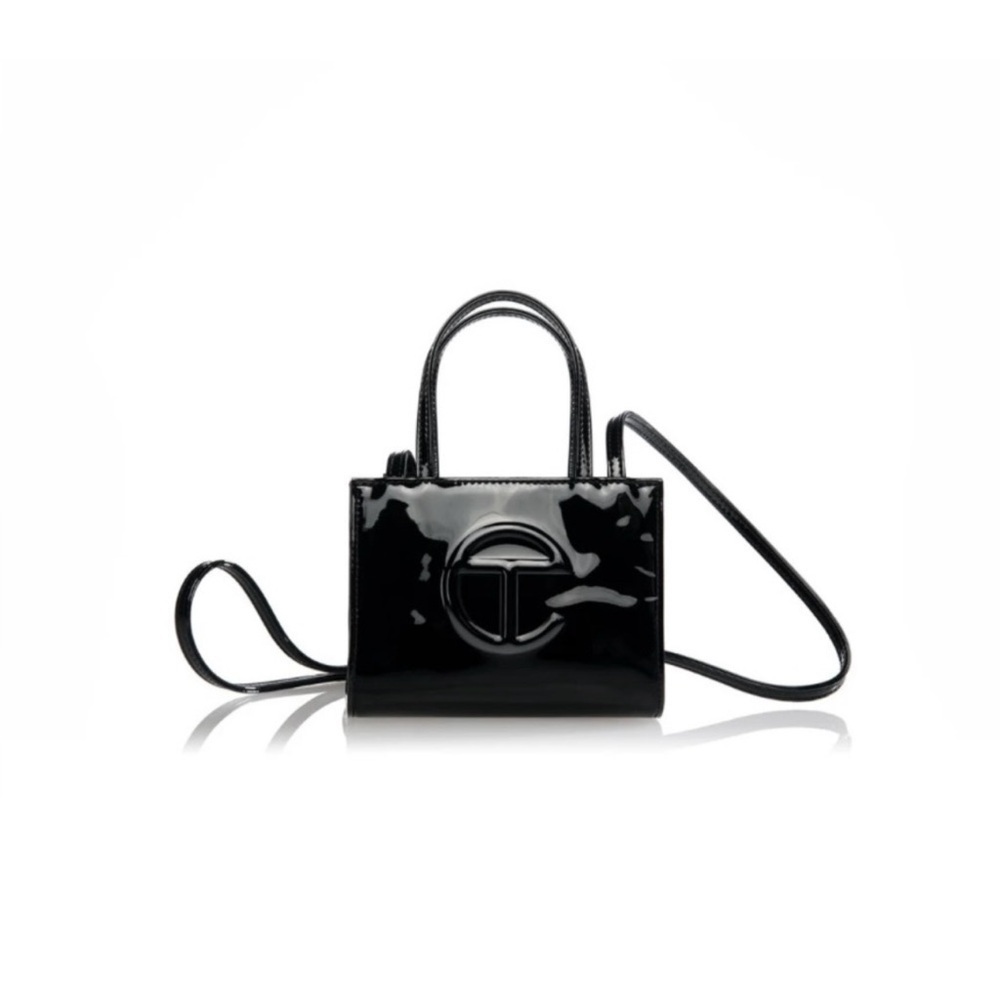 Telfar Small Black Patent Shopping Bag NWT